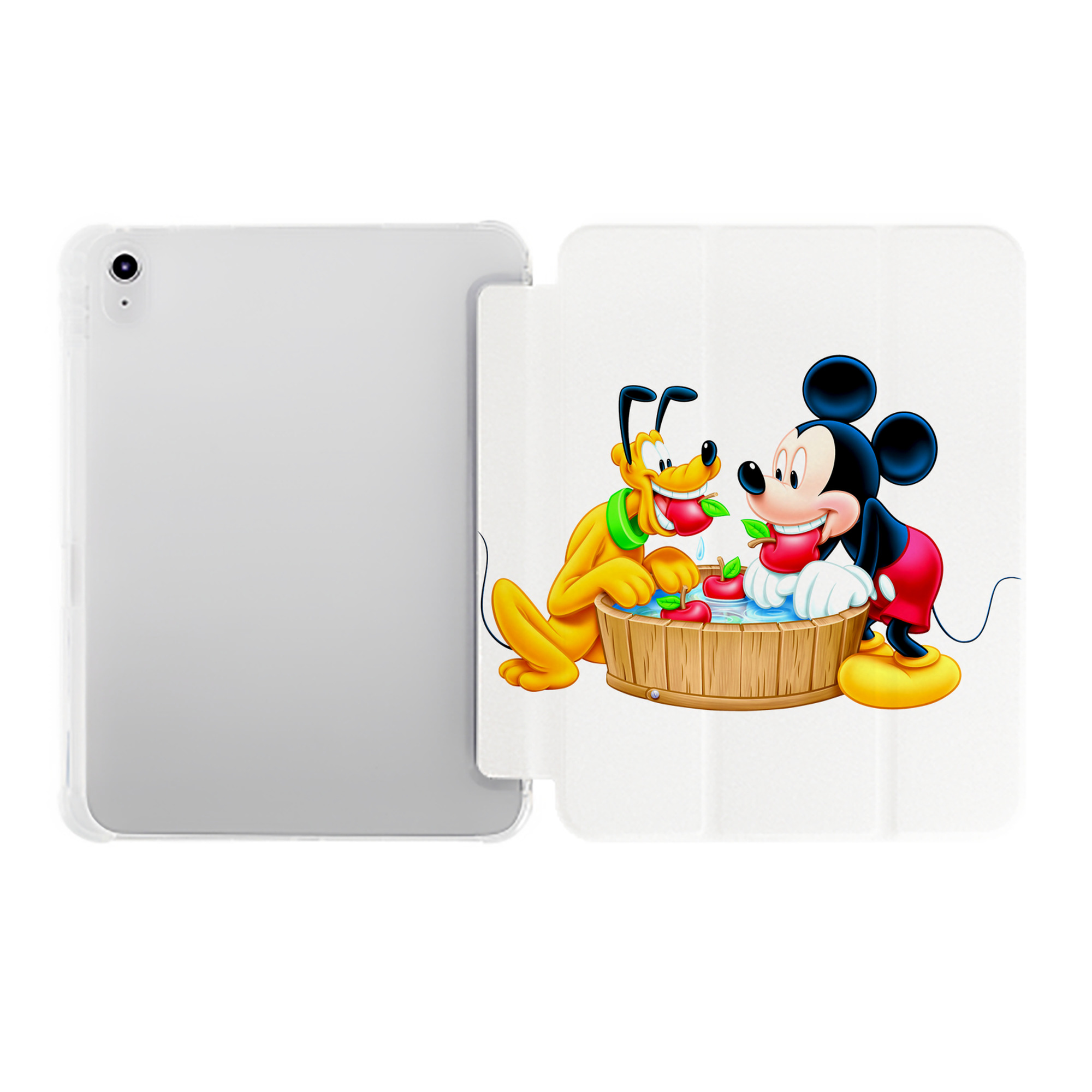 （画像用） ミッキーマウス Mickey Mouse IPad ケース ペン収納付き 三つ折りスタンド PUレザー×シリコン 対応機種9.5/10.5/10.9インチ